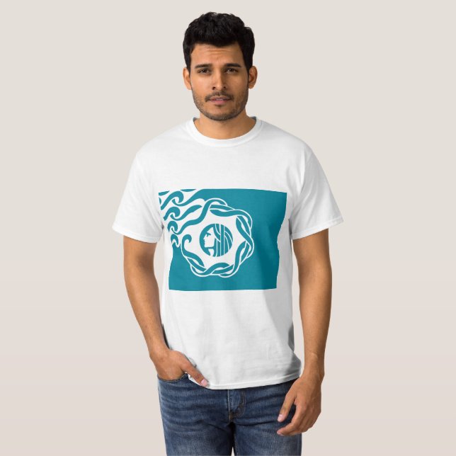 Seattle vereinfachte Stadtflaggen-T - Shirt (Vorne ganz)