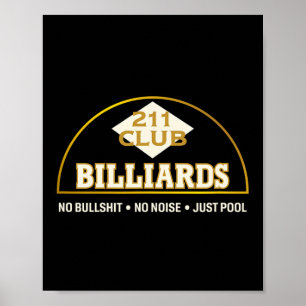 Seattle Vintage Billardhalle 211 Club Logo und Mot Poster