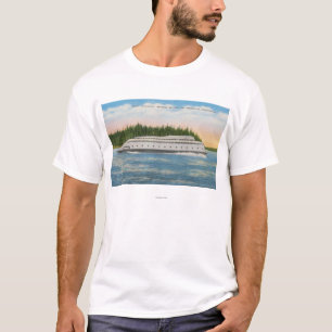 Seattle, WA - Ansicht von Kalakala Fähre auf Puge T-Shirt