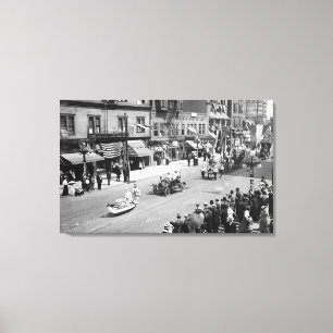 Seattle, WA Forth Jul Parade on Seneca Leinwanddruck
