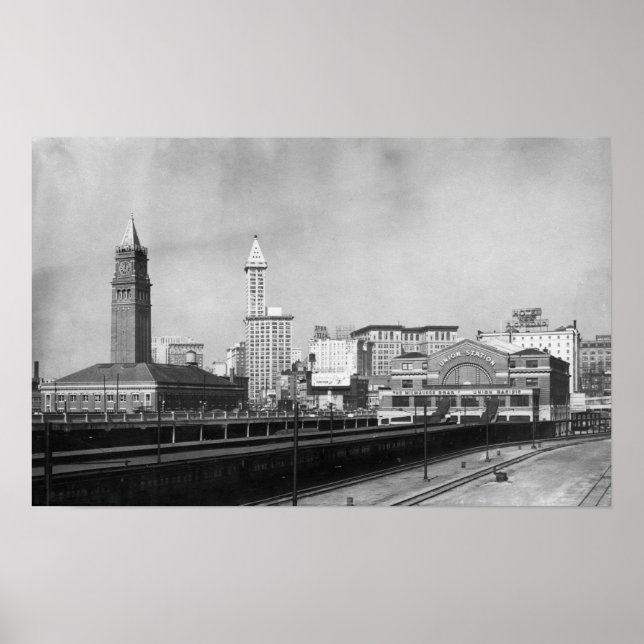 Seattle, WA - Seattle Railcenter und Smith Poster (Vorne)