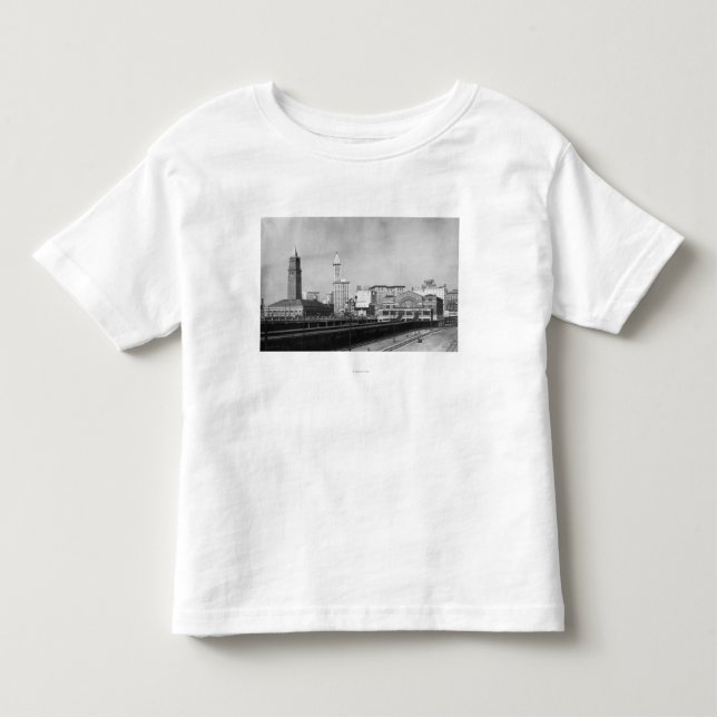 Seattle, WA - Seattlebahnmitte und -Smith Kleinkind T-shirt (Vorderseite)