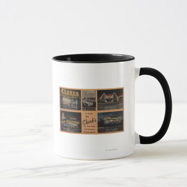 Seattle, WAAD for Clark's Restaurants Tasse (Rechts)