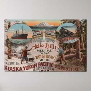 Seattle, WAAD für Ausstellung Alaskas Yukon Poster