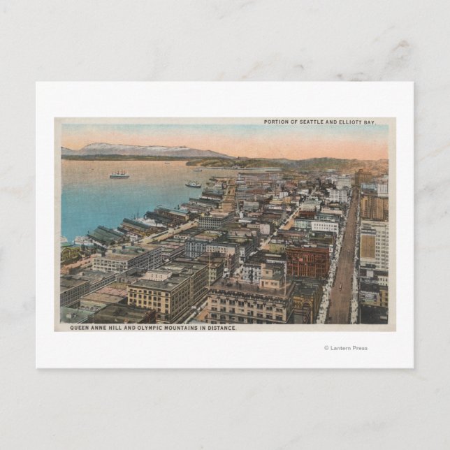 Seattle, WAAerial of Downtown Seattle & Bay Postkarte (Vorderseite)