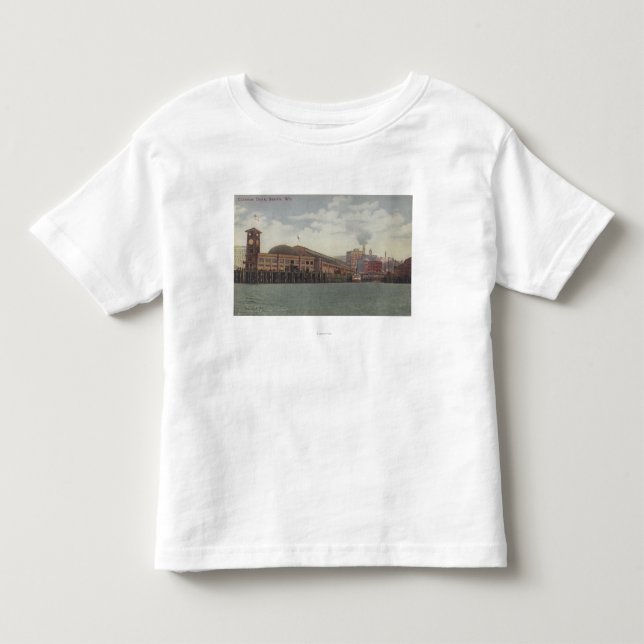 Seattle, WAColeman Dock auf Seattle-Ufergegend Kleinkind T-shirt (Vorderseite)