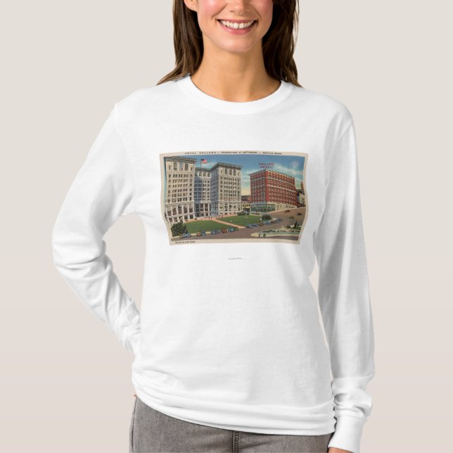 Seattle, WAHotel Holland u. städtische Gbd T-Shirt (Vorderseite)