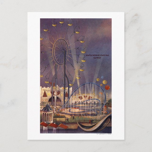 Seattle, Washington 1962 World's Fair Poster Postkarte (Vorderseite)