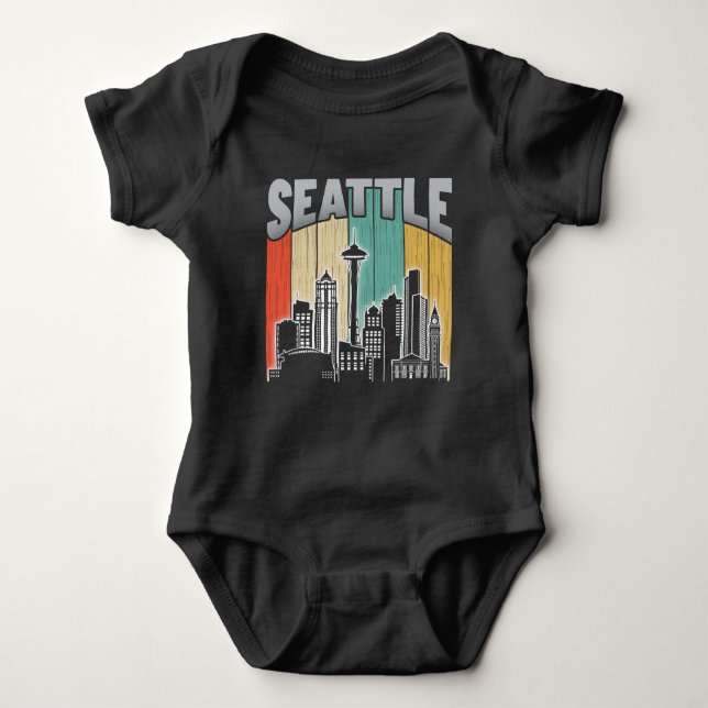 Seattle Washington Baby Strampler (Vorderseite)