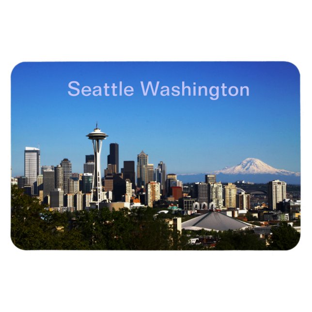Seattle Washington-Bild Magnet (Horizontal)