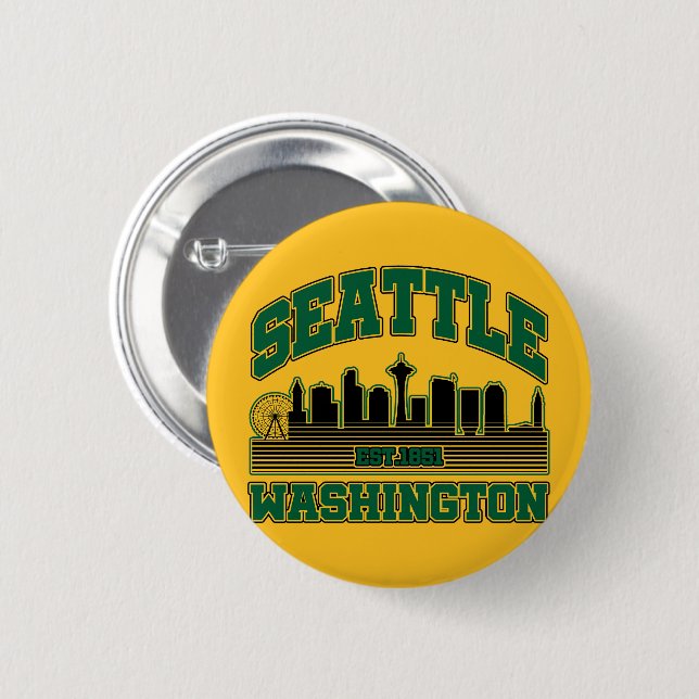 Seattle, Washington Button (Vorne & Hinten)