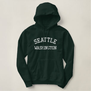 Seattle, Washington fertigte gestickten Hoodie