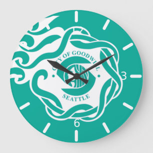 Seattle (Washington) Flagge Große Uhr