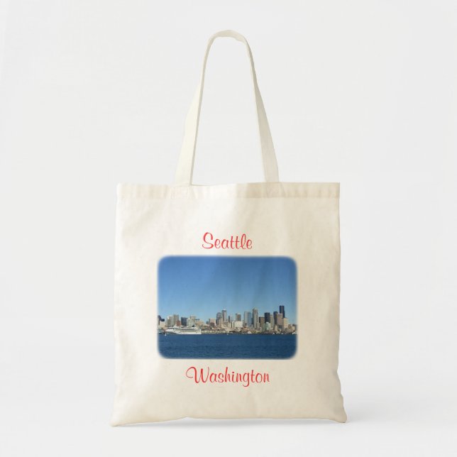 Seattle Washington Harbour Skyline Budget Tasche (Vorne)