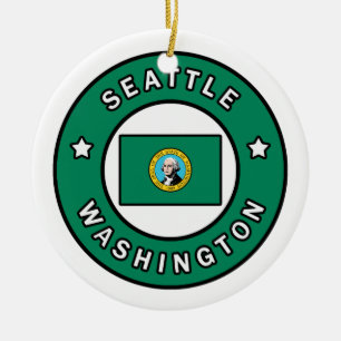 Seattle Washington Keramik Ornament