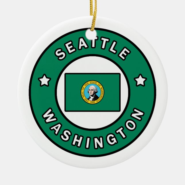 Seattle Washington Keramik Ornament (Vorne)