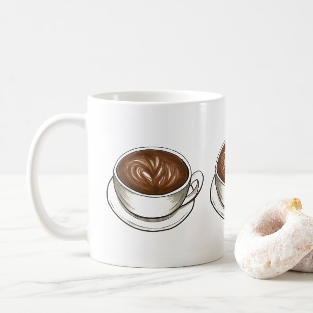 Seattle Washington Latte Shop Barista Kaffeetasse (Mit Donut)