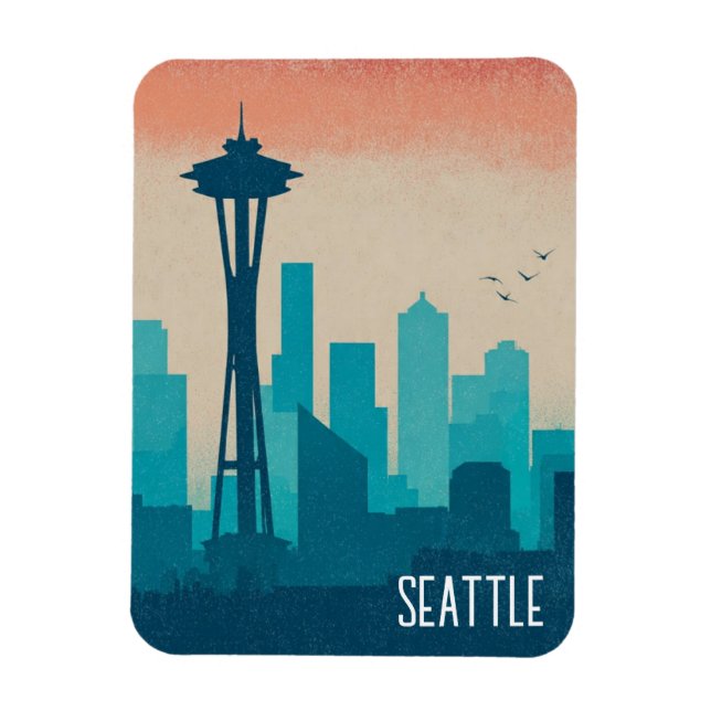Seattle Washington Magnet (Vertikal)
