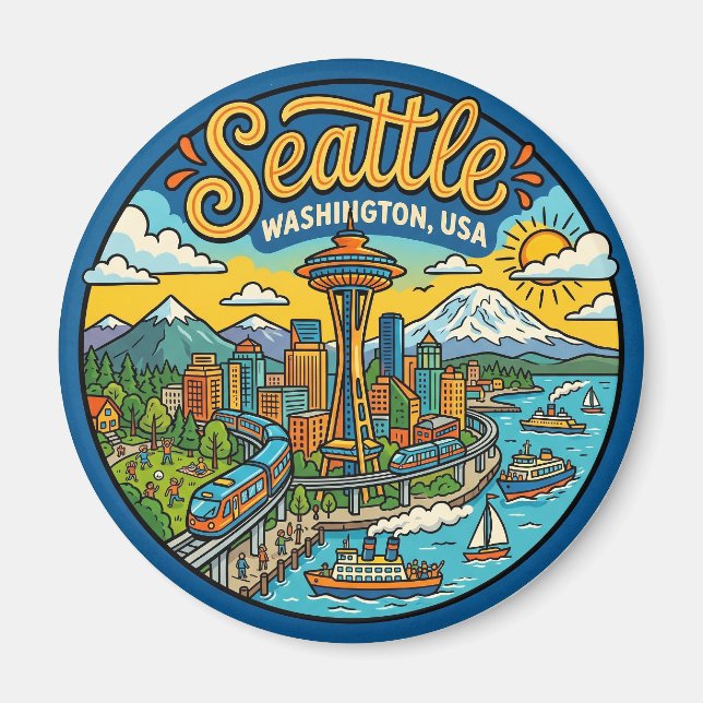 Seattle Washington Magnet (Vorne)