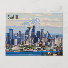 Seattle Washington Mt Rainier Postkarte