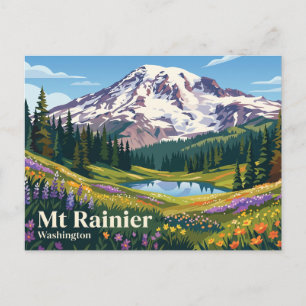 Seattle Washington Mt Rainier USA Postkarte
