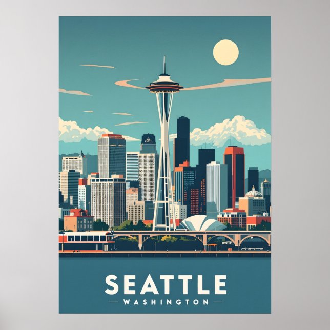 Seattle Washington Poster (Vorne)