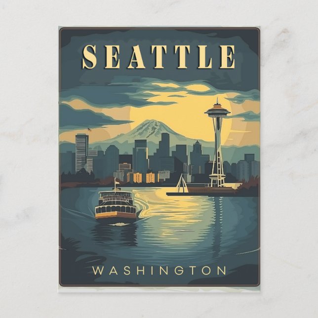 Seattle, Washington Postkarte (Vorderseite)