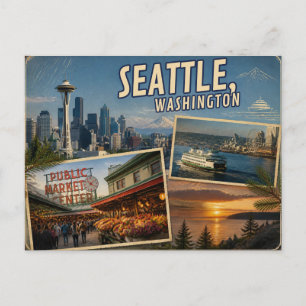 Seattle Washington Postkarte