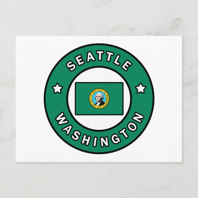 Seattle Washington Postkarte (Vorderseite)