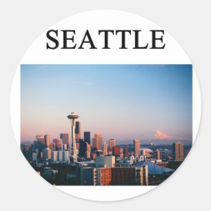 SEATTLE Washington Runder Aufkleber