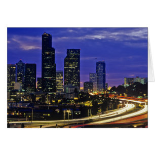 Seattle, Washington Skyline bei Nacht