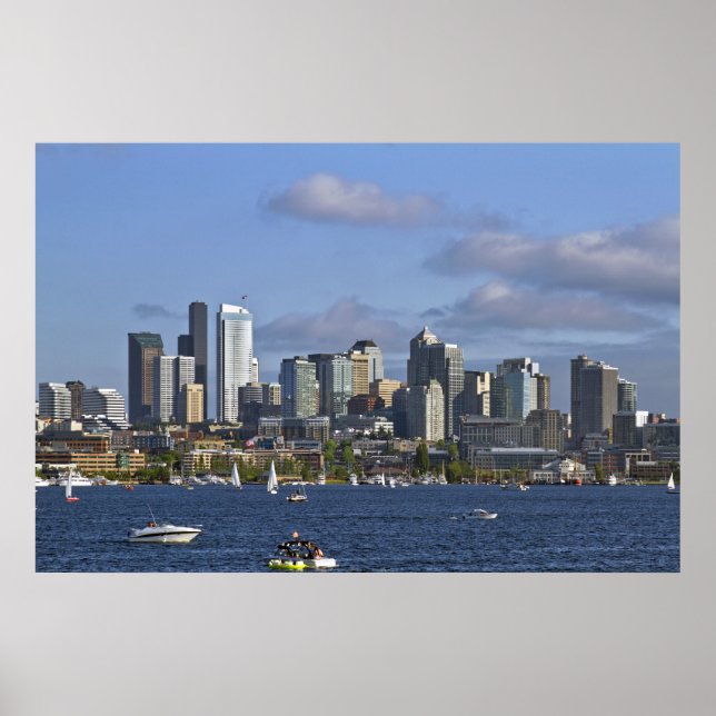 Seattle Washington Skyline by Lake Gewerkschaft Po Poster (Vorne)