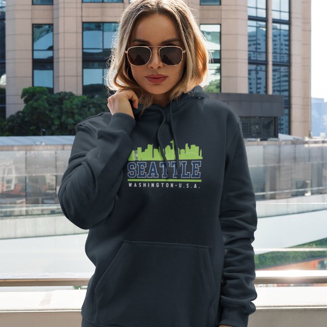 Seattle Washington Skyline City Hoodie (Von Creator hochgeladen)
