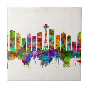 Seattle Washington Skyline Fliese