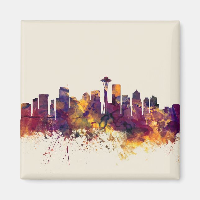 Seattle Washington Skyline Magnet (Vorne)
