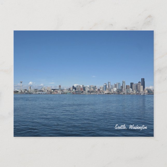 Seattle Washington Skyline Postcard Postkarte (Vorderseite)