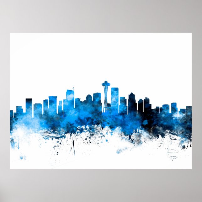 Seattle Washington Skyline Poster (Vorne)