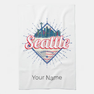 Seattle Washington United Staaten City Skyline USA Geschirrtuch