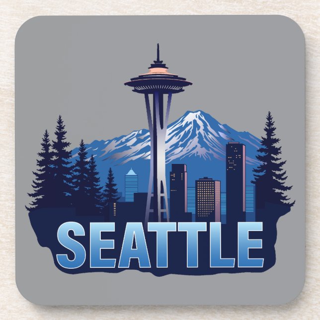 Seattle Washington United States of America Getränkeuntersetzer (Vorderseite)