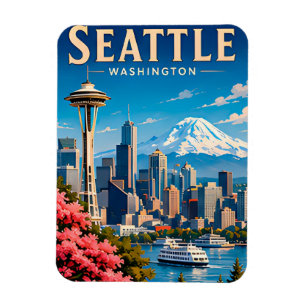☕ Seattle Washington Urlaubserinnerung Magnet