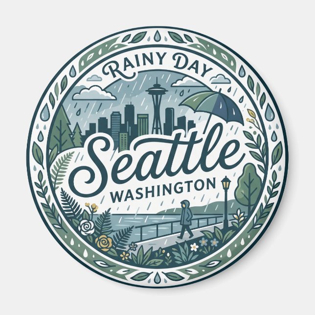 Seattle, Washington, USA USA Magnet (Vorne)