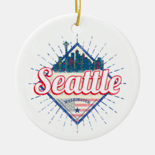 Seattle Washington Vereinigte Staaten City Skyline Keramik Ornament