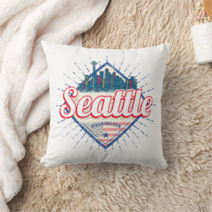 Seattle Washington Vereinigte Staaten City Skyline Kissen