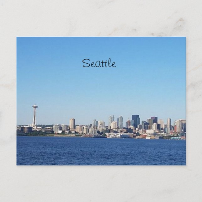 Seattle Washington View the City From the Water Postkarte (Vorderseite)