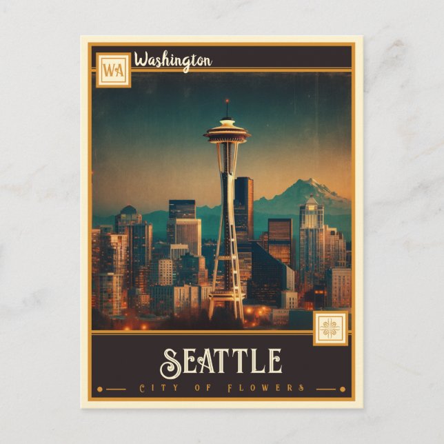 Seattle, Washington| Vintage Postcard Postkarte (Vorderseite)