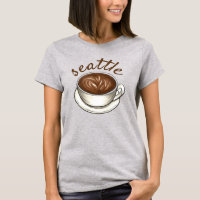 Seattle Washington WA Coffee Cup Classic Latte
