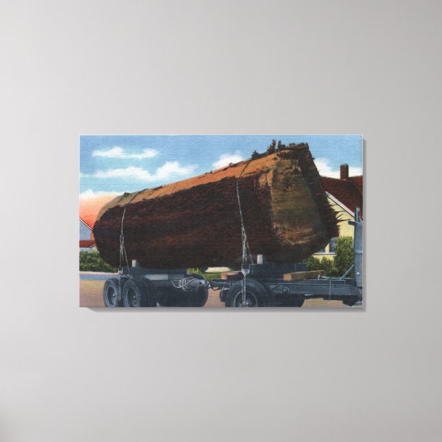 Seattle, WashingtonGiant Log auf dem Weg nach Mill Leinwanddruck (Vorderseite)