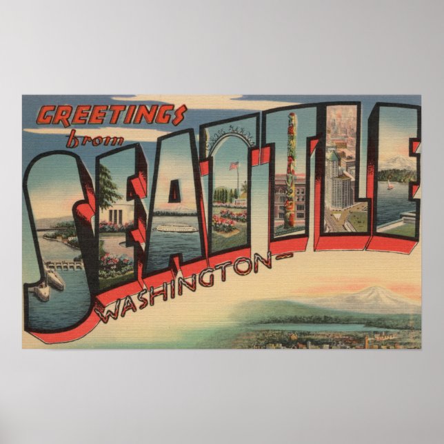 Seattle, WashingtonLarge Letter Scenes 2 Poster (Vorne)