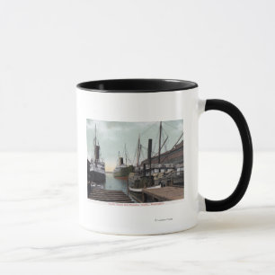 Seattle, WashingtonView des Docks und der Schiffe Tasse