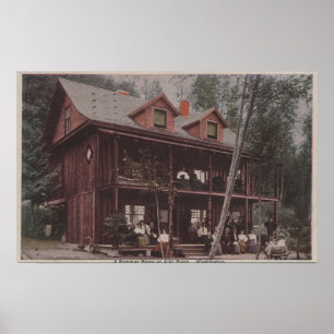 Seattle, WASummer Zuhause am Alki Punkt-Strand Poster